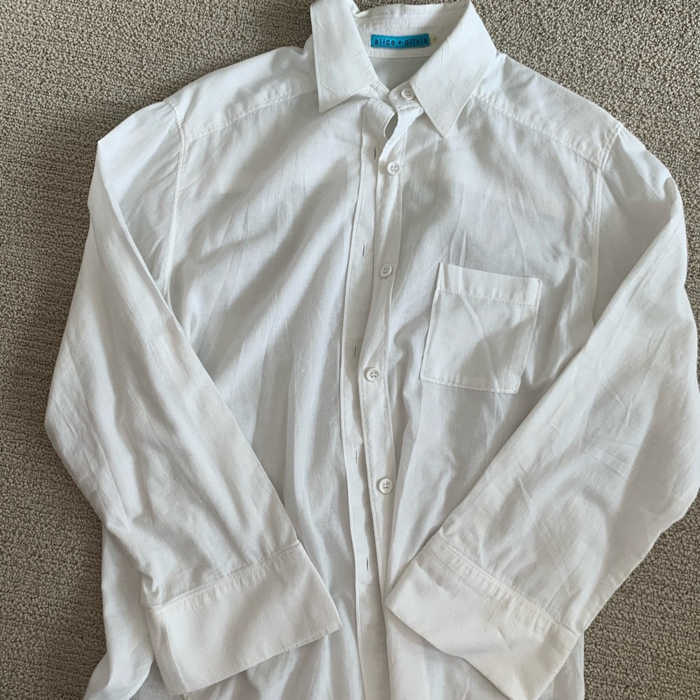 White button down